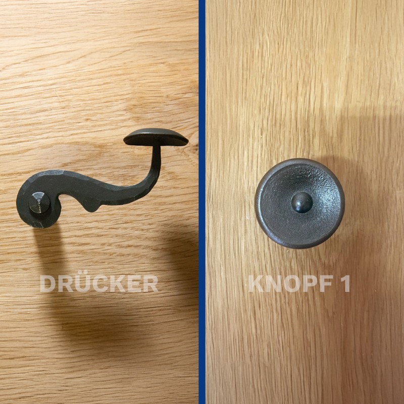 Drücker  - Knopf Variante 1