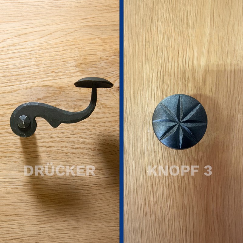 Drücker  - Knopf Variante 3