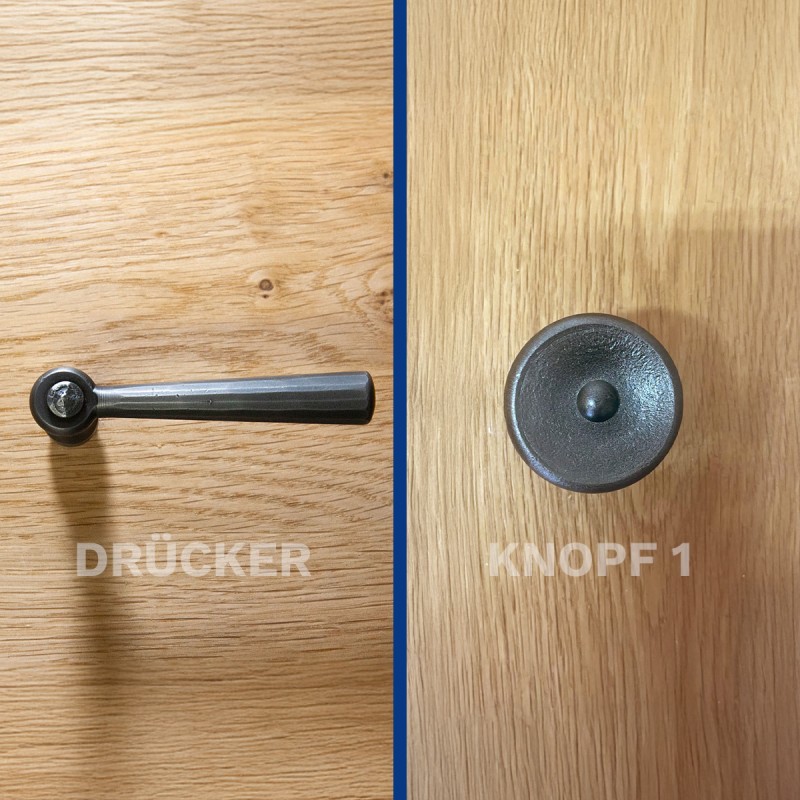 Drücker  - Knopf Variante 1