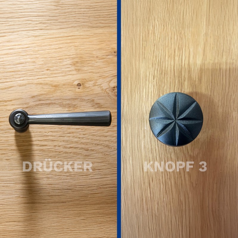 Drücker  - Knopf Variante 3