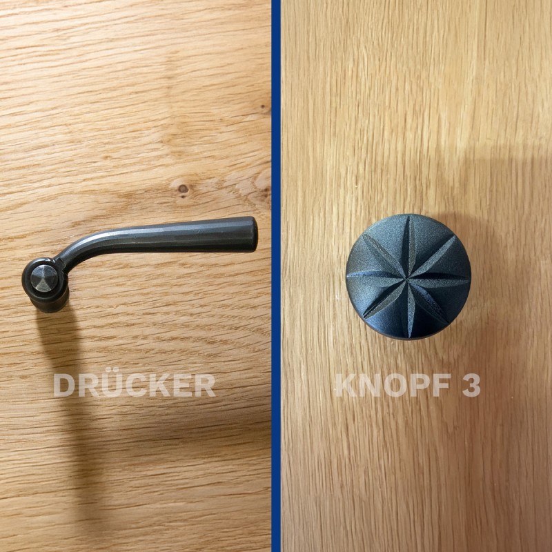 Drücker  - Knopf Variante 3