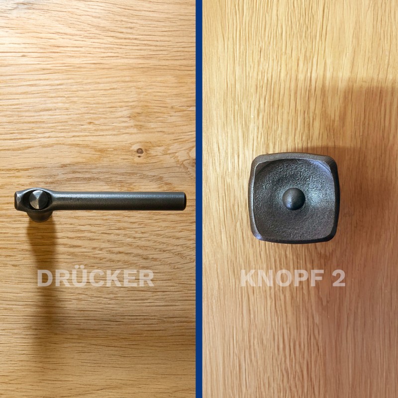 Drücker  - Knopf Variante 2
