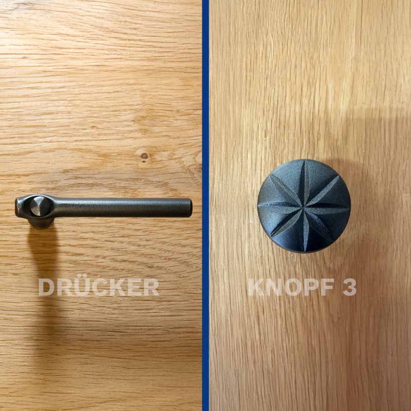 Drücker  - Knopf Variante 3