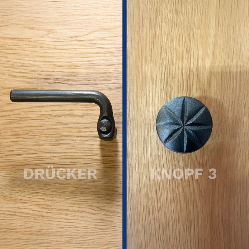 Drücker  - Knopf Variante 3