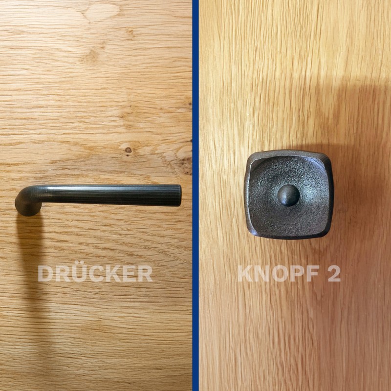Drücker  - Knopf Variante 2