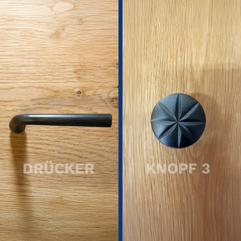 Drücker  - Knopf Variante 3