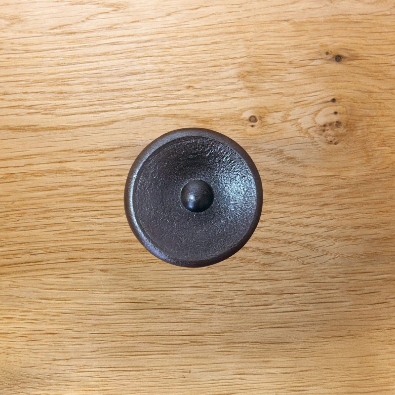 Türknopf rund, gewölbt und genietet